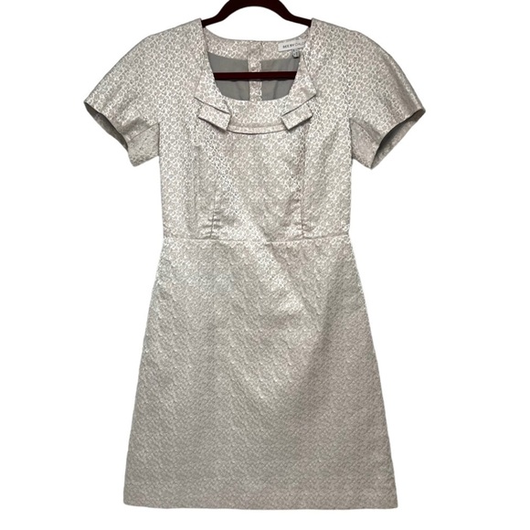 See By Chloe Silver Printed Short Sleeve A-Line Mini Dress Women’s 4 - Picture 8 of 8